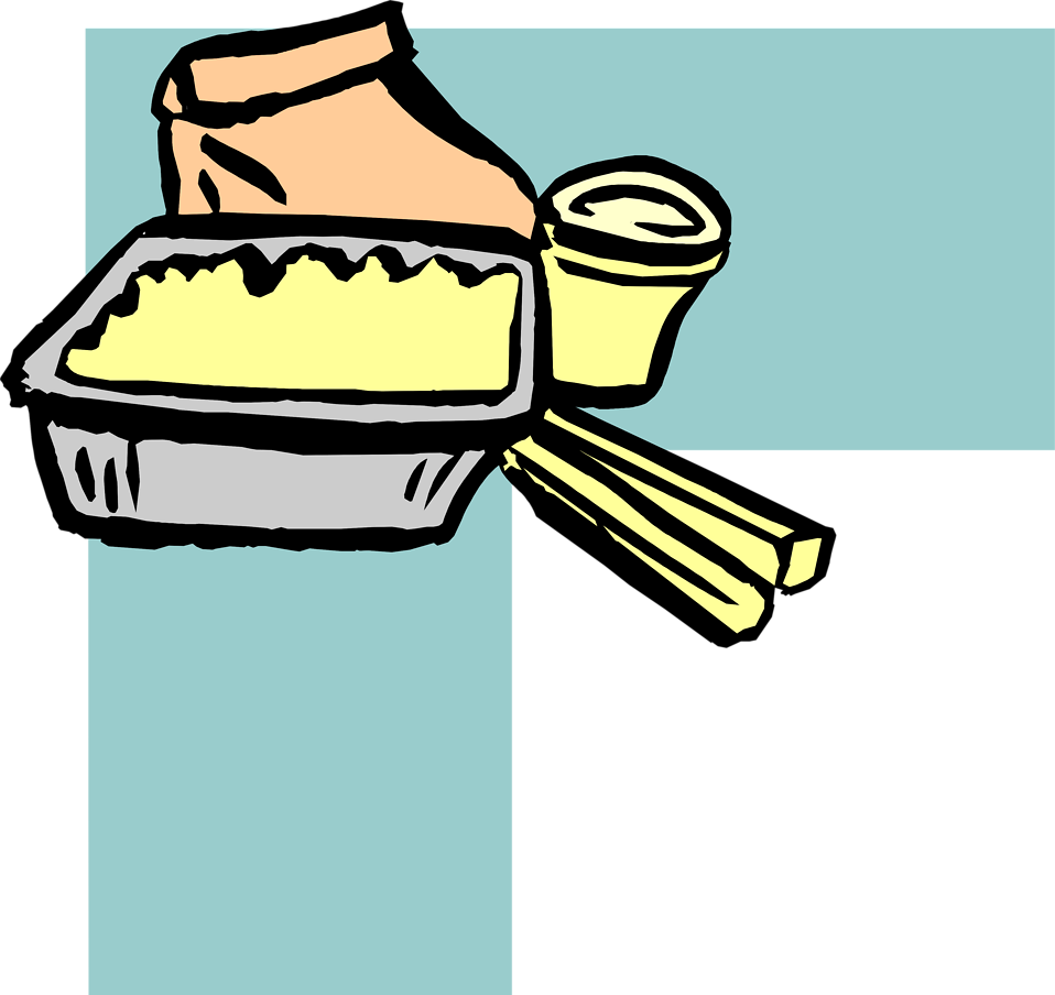 Chinese Clipart Frame - Food Border Clipart Corner (958x904), Png Download