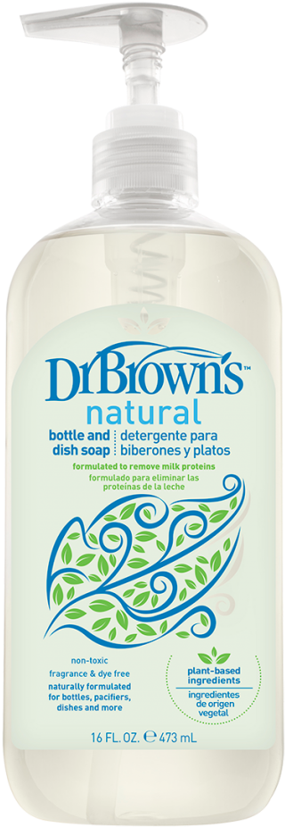 Natural Bottle & Dish Soap - Dr Brown (1024x1024), Png Download