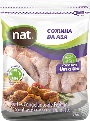 Coxinha Da Asa De Frango Congelado Iqf Nat 1kg - Nat Alimentos (500x500), Png Download