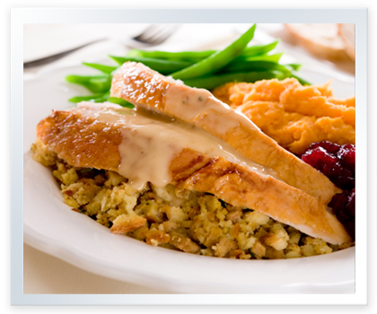 Kids - Thanksgiving Turkey Dinner Plate (420x350), Png Download