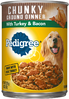 Pedigree® Wet Dog Food Chunky Ground Dinner With Turkey - Pedigree Chopped Ground Dinner (300x400), Png Download