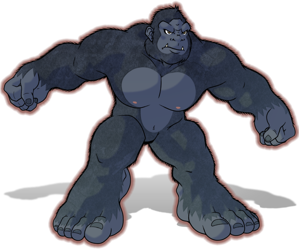 Big Gorilla By Catchshiro-d8c9rln - Anime Gorilla (960x832), Png Download