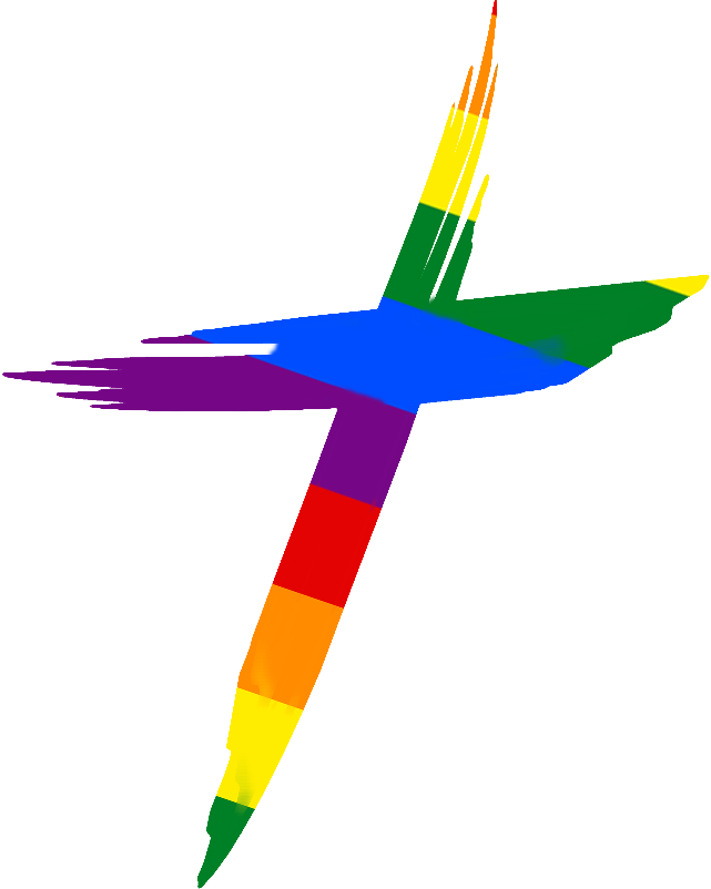 Use Freely - Rainbow Cross (641x802), Png Download