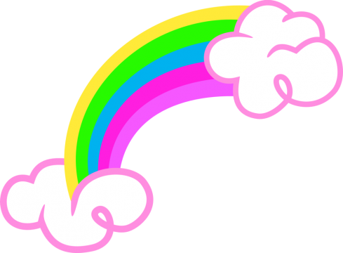 Rainbow - My Little Pony Cutie Mark Rainbow (489x360), Png Download