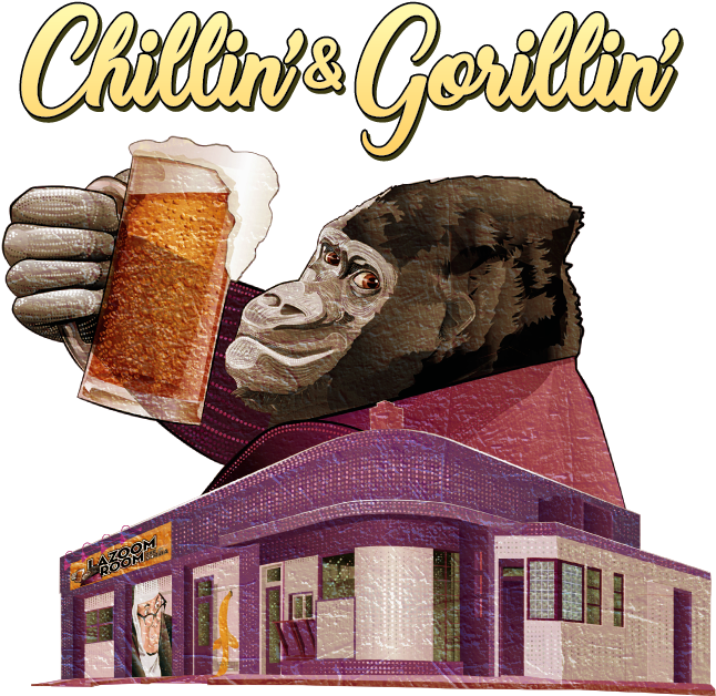 Lazoom Room Bar And Gorilla - Lazoom Room Bar & Gorilla (674x643), Png Download