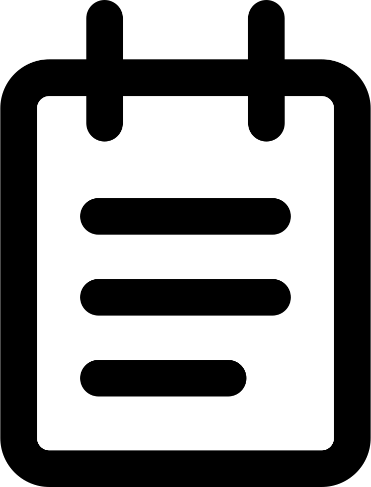 Notebook With Text Lines Outline Comments - Notebook (746x980), Png Download