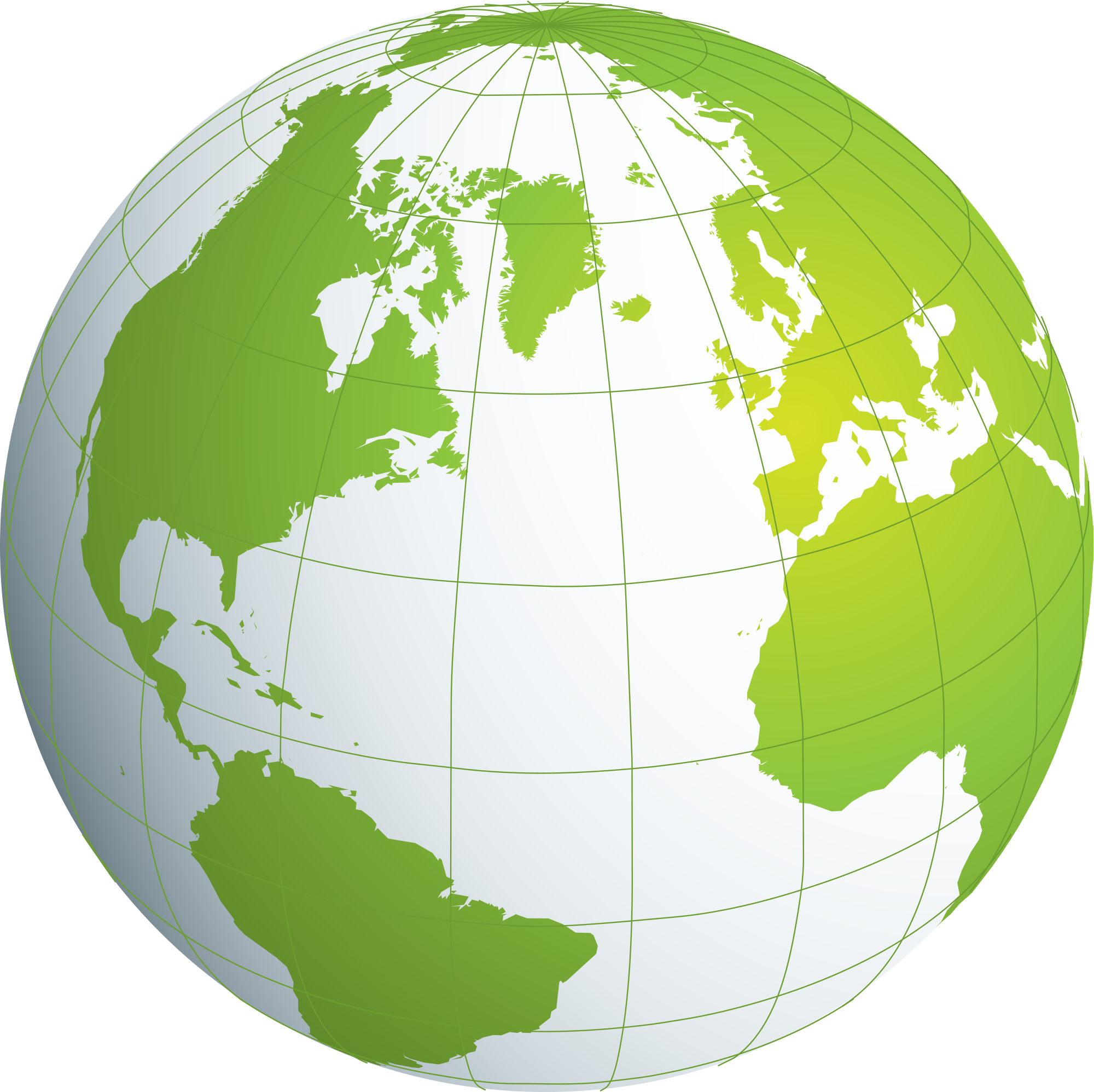 Open - Green Globe (2000x1995), Png Download