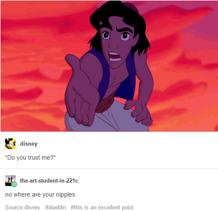 Do You Trust Me, No Where Are Your Nipples - Aladdin Do You Trust Me No (640x494), Png Download
