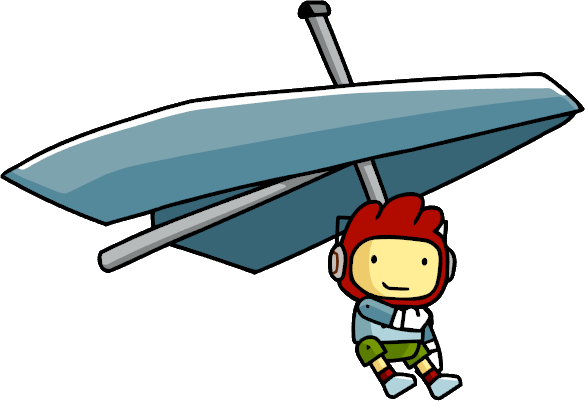 Hang Glider Using - Hang Gliding Cartoon Png (585x401), Png Download