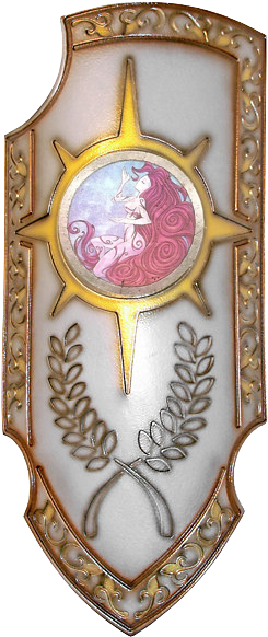 Shield Of Sacred Light - Shield With Symbol Of Pelor (480x651), Png Download