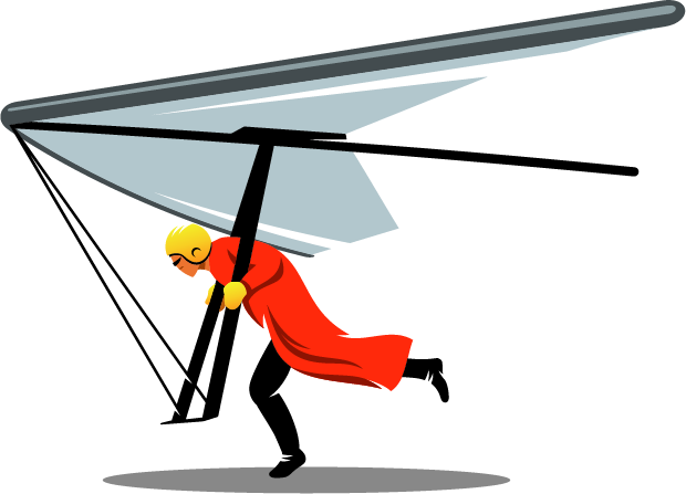 Hang Gliding Png - Hang Gliding Vector (620x447), Png Download