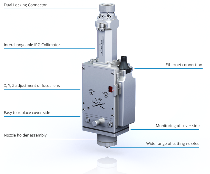 Ipg Fiber Laser Cutting Head - Laser Cutting Head (705x585), Png Download