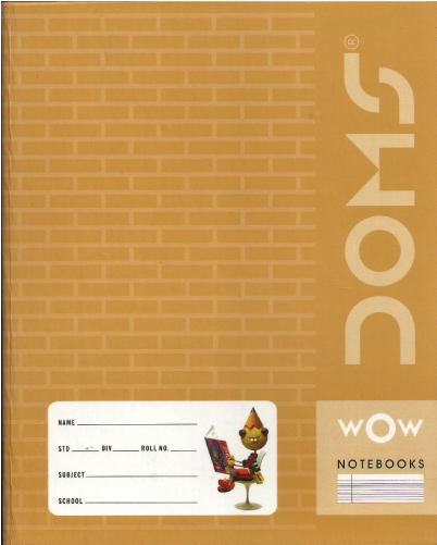 Doms Four Line Notebook Of 172 Pages(15 - Doms Notebooks (500x500), Png Download