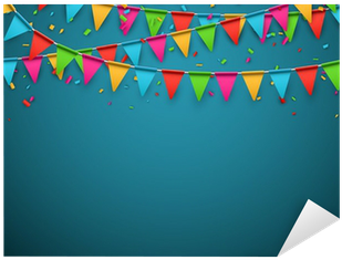 Fondo De Fiesta Con Banderines (400x400), Png Download