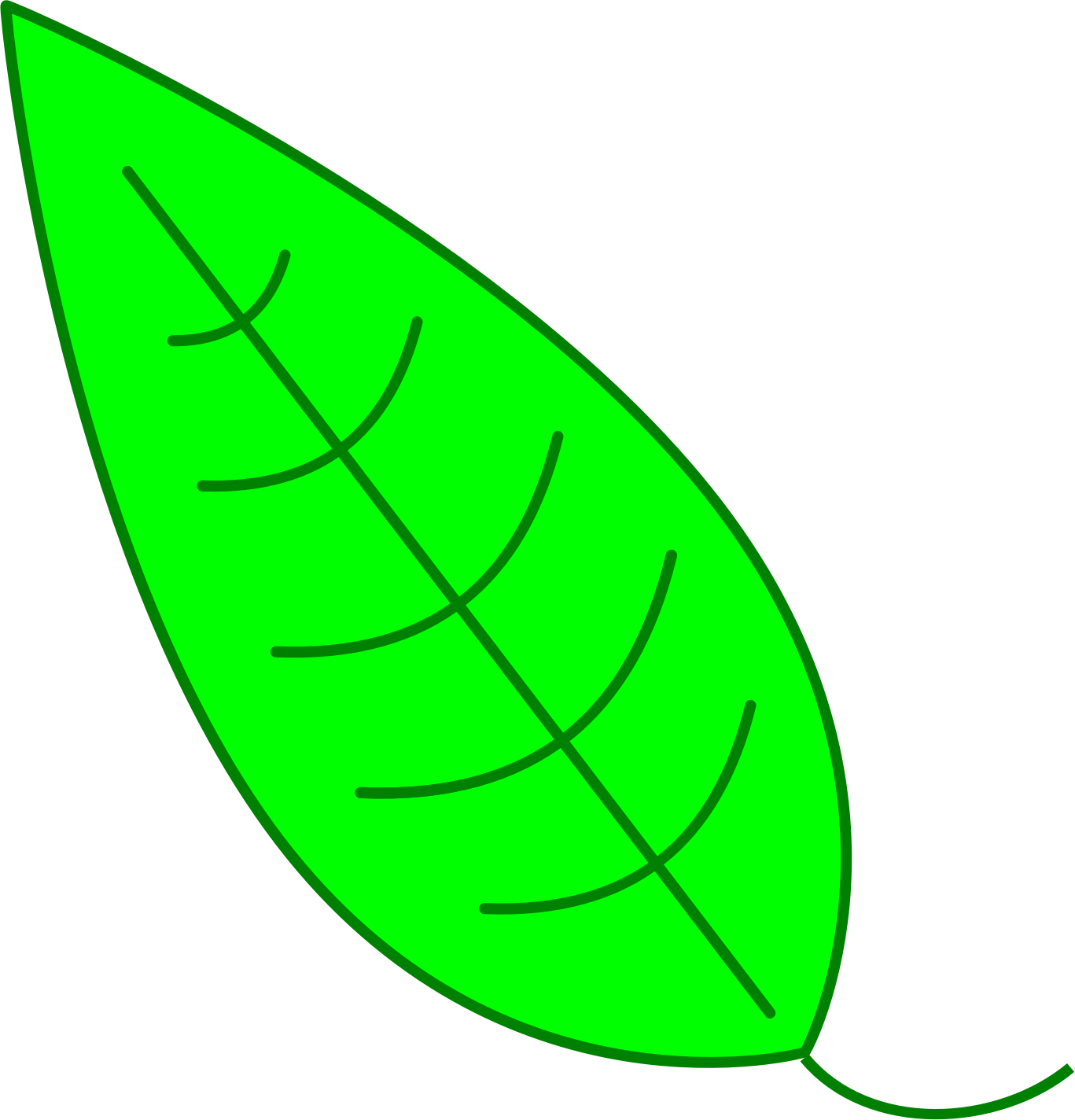 Leaf Clipart Simple - Hojas De Arbol Verde Png (1367x1424), Png Download