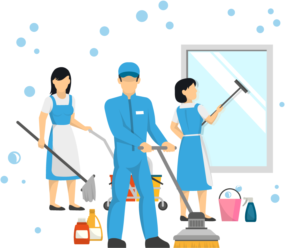 Need A Cleaning Service - Blue (1000x869), Png Download