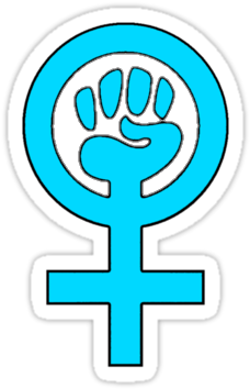Feminismo Feminista Feminist Feminism Simbolo Symbol - Blue Feminist Symbol (375x360), Png Download