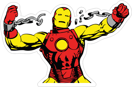 Viber Sticker «marvel Heroes» - Iron Man Birthday Card Marvel (490x317), Png Download
