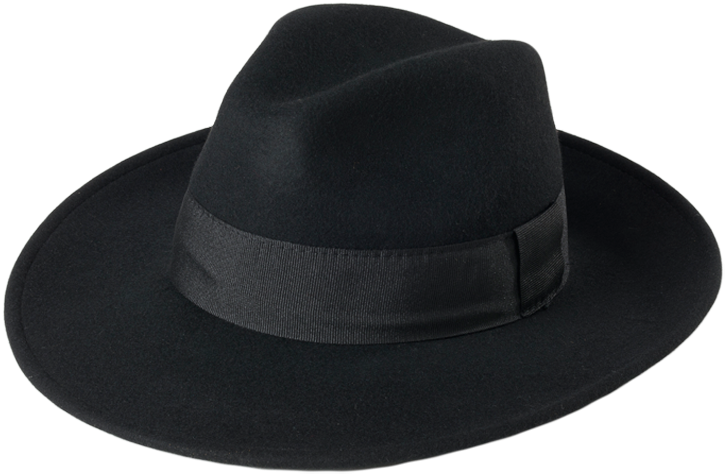 Black Hipster Hat - Fedora Hat (800x800), Png Download