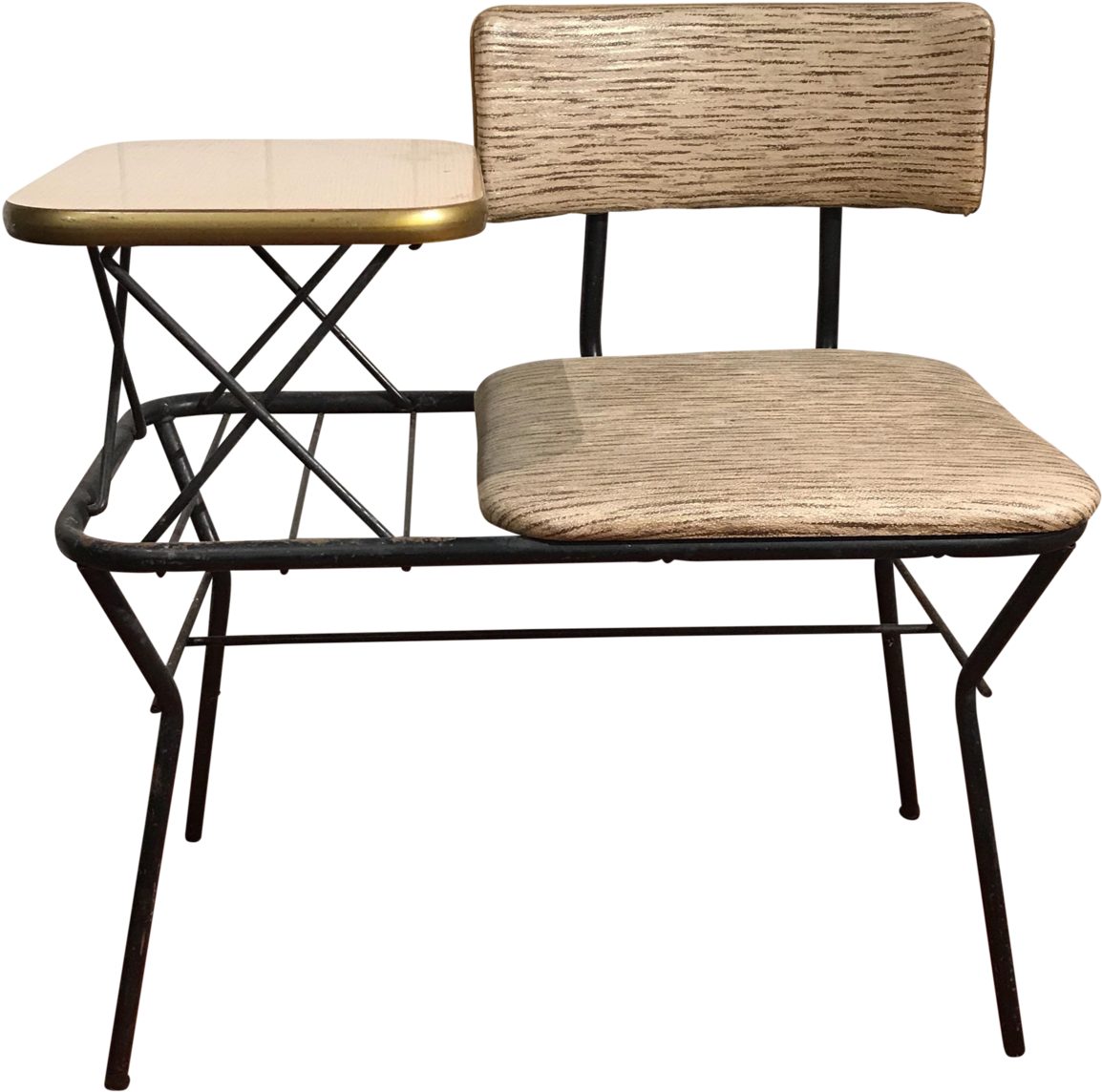 Download Vintage 1960s M Gossip Bench Retro Png Image With No