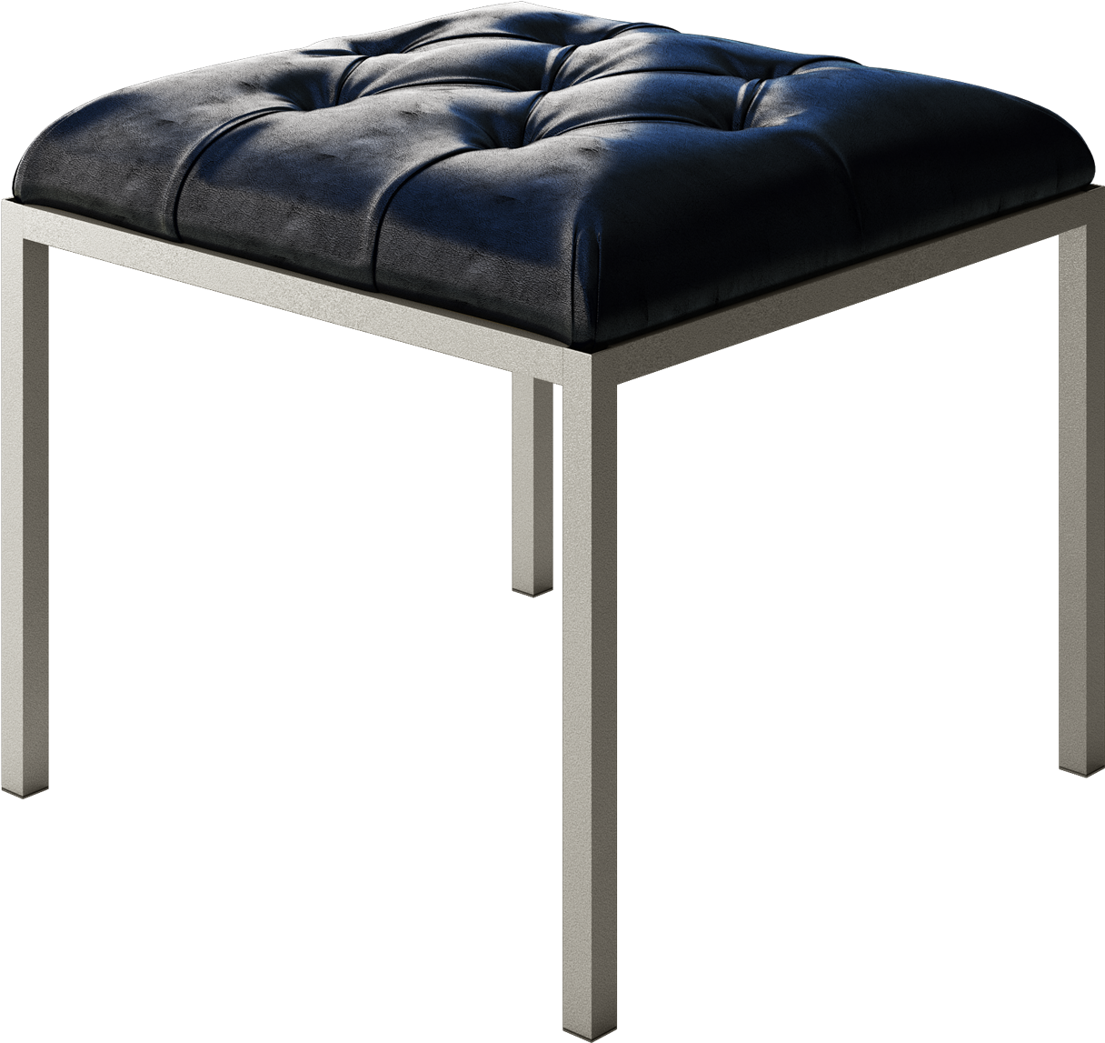 Bnch Blackls Slb Ethan 22 The Short Ethan - Ahumada Glamorous Leather Tufted Vanity Stool Everly (2000x1200), Png Download
