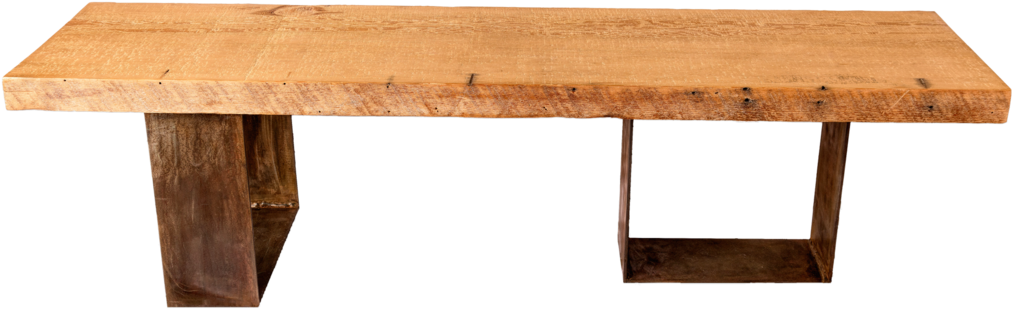 Modern Rustic Wood Bench - Bench (1060x1060), Png Download