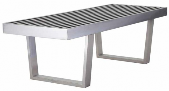 Details - Zoey 5ft Bench In Polished By Nuevo - Hgsx167 (550x550), Png Download