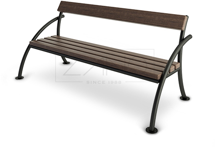 Modern Benches Made Of Black Steel - Bench (450x330), Png Download