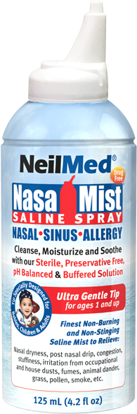 Isotonic Saline Spray 125 Ml - Neilmed Saline Spray (600x600), Png Download