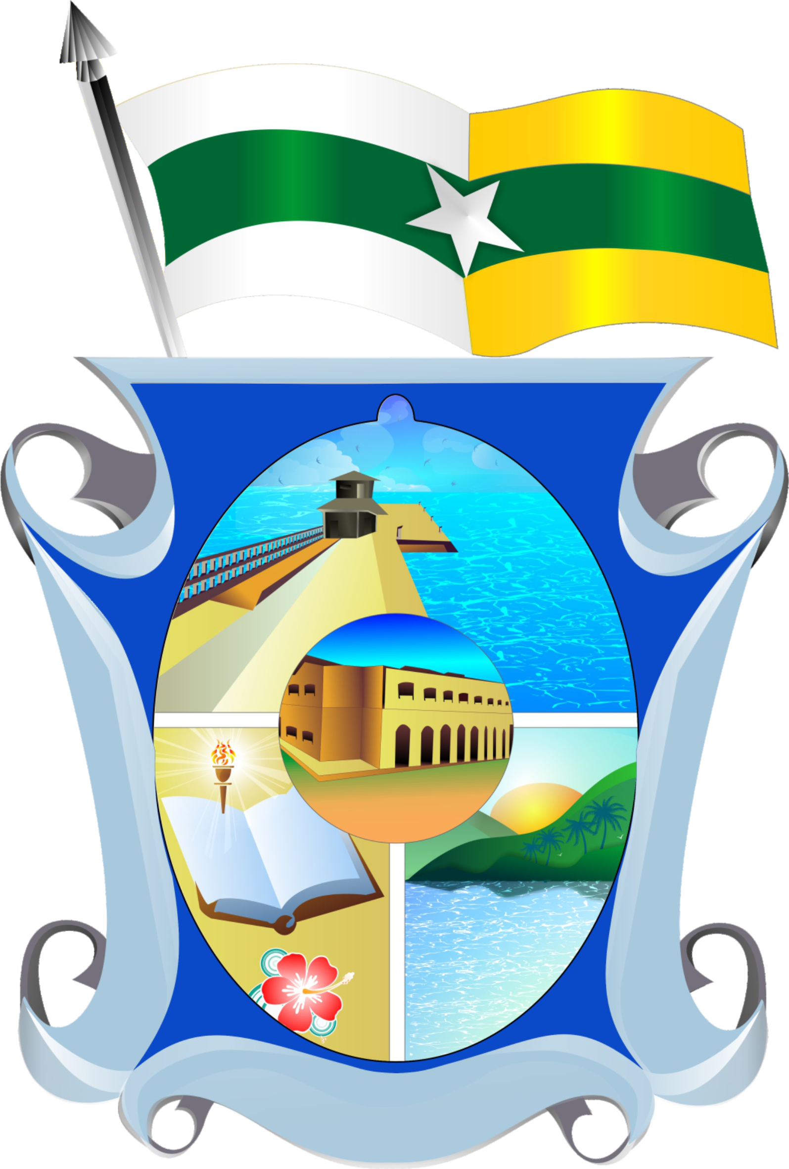 Escudo De Puerto Colombia - Alcaldia De Puerto Colombia (1654x2362), Png Download