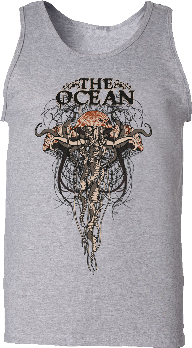The Ocean Tentacles - Men's Talk Dirty To Me Gray Tank Top Shirt 2 Chainz (1200x1638), Png Download