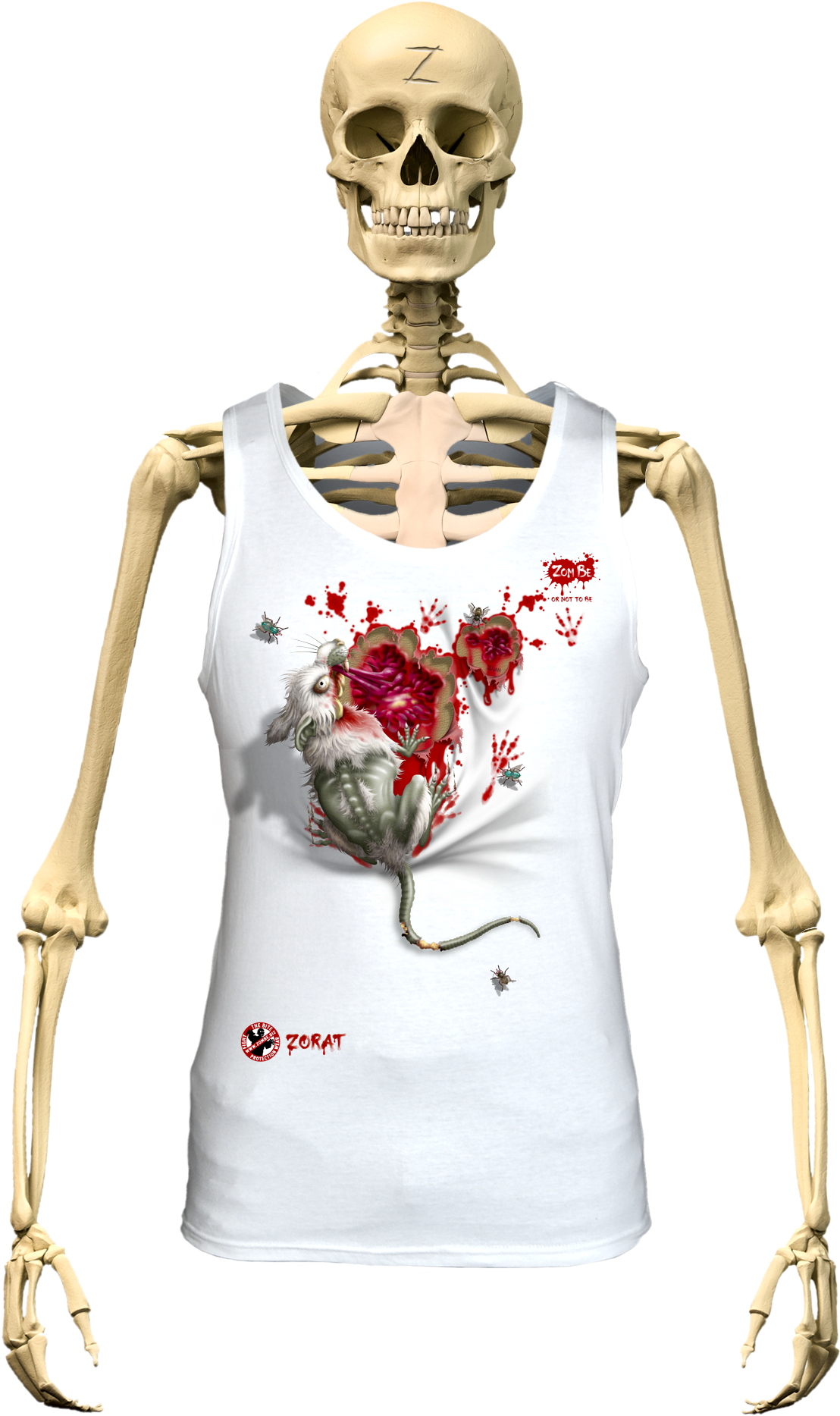 Zombe Tank-top Anti Zombie Zorat For Man - Art Print: Anatomy Of Male Human Skeleton, Front View (1302x1950), Png Download