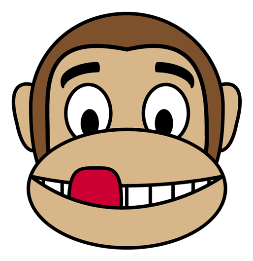 Monkey Yummy Sticker - Monkey Emoji (528x528), Png Download