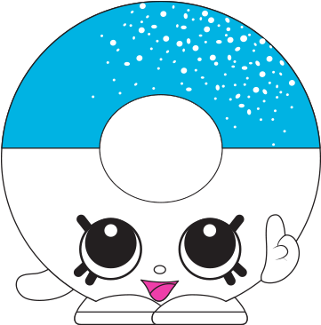 Yummy Gummi Ring Ct Art - Blue And White Shopkin (400x400), Png Download