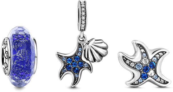 Nature Charms Soufeel Starfish And Shell Charm Set (750x750), Png Download