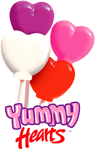 Yummy Hearts Gourmet Lollipops 1 Oz - Yummy Hearts (500x500), Png Download