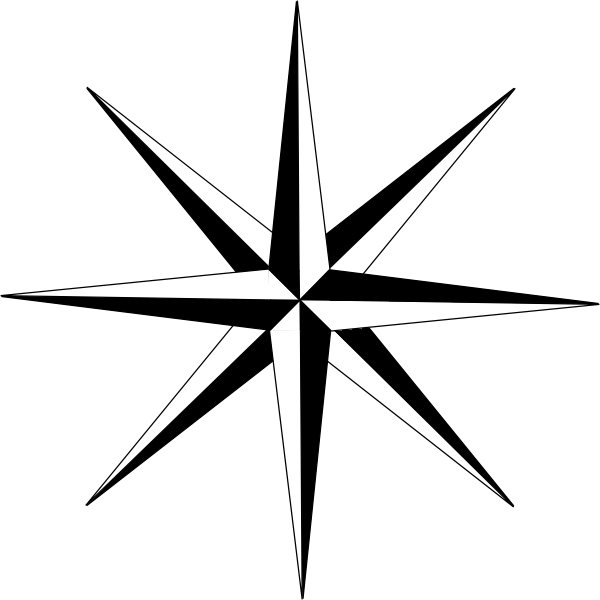 8 Point Star Clipart Jpg Stock - 8 Pointed Star Vector (600x600), Png Download