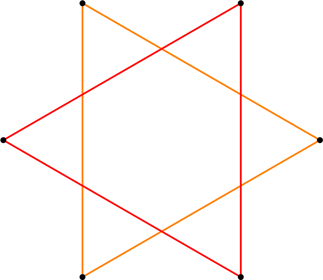 Regular Hexagram (1200x1039), Png Download