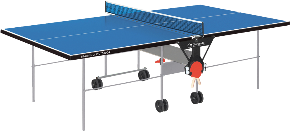 Garlando Training Outdoor Ping Pong Table Blue - Garlando Ping Pong Outdoor (1024x755), Png Download
