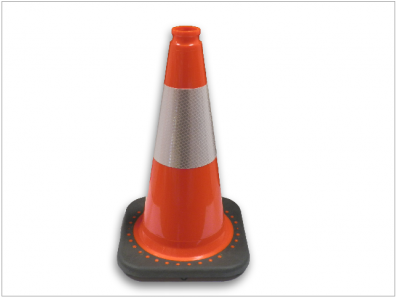 Traffic Cone W/6” Ref Collar 18” - Orange (600x600), Png Download