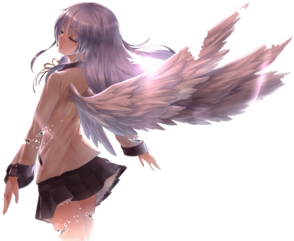 Anime Angel Png - Kanade Tachibana (500x353), Png Download