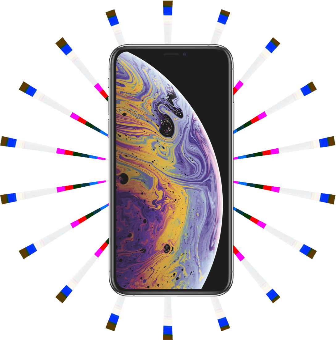 Iphone Xs - Apple Iphone Xs Silver (1088x1100), Png Download