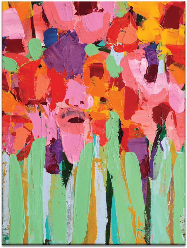 Field Of Flowers - Leinwandbild „field Of Flowers“ Von Anna Blatman, Bilddruck (900x900), Png Download