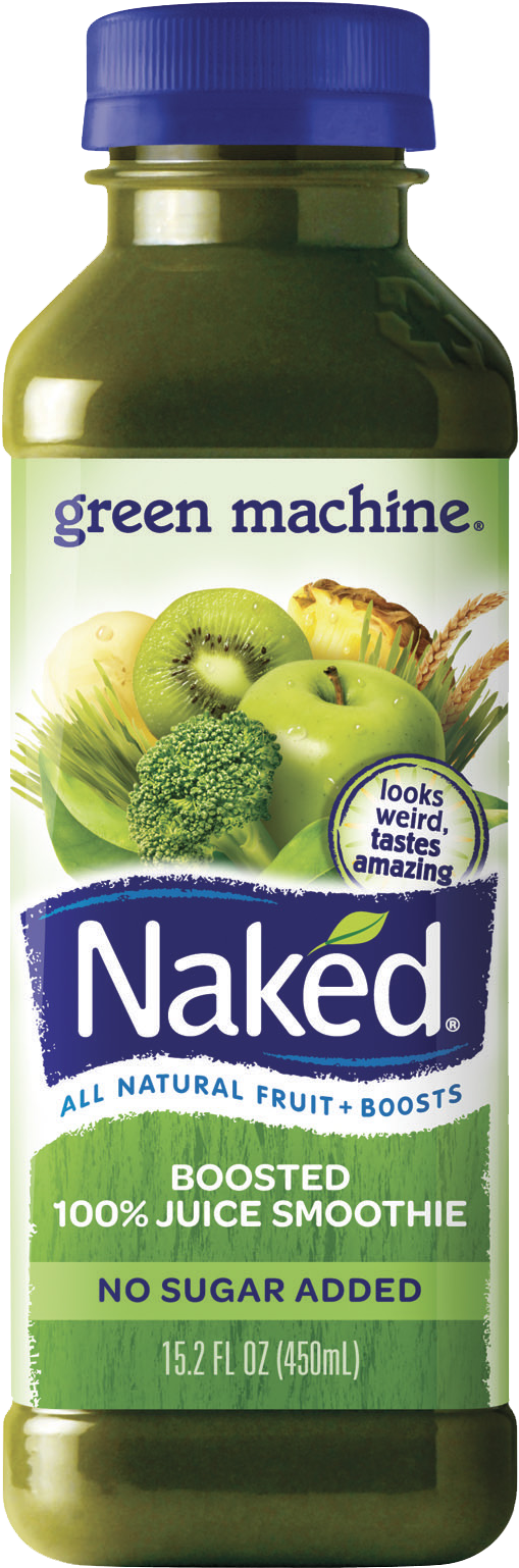 Nkd 15oz Greenmachine - Naked Boosted Smoothie (531x1560), Png Download
