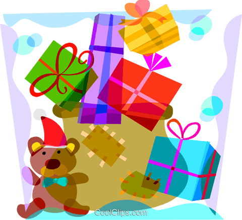 Pile Of Christmas Gifts Royalty Free Vector Clip Art (480x437), Png Download