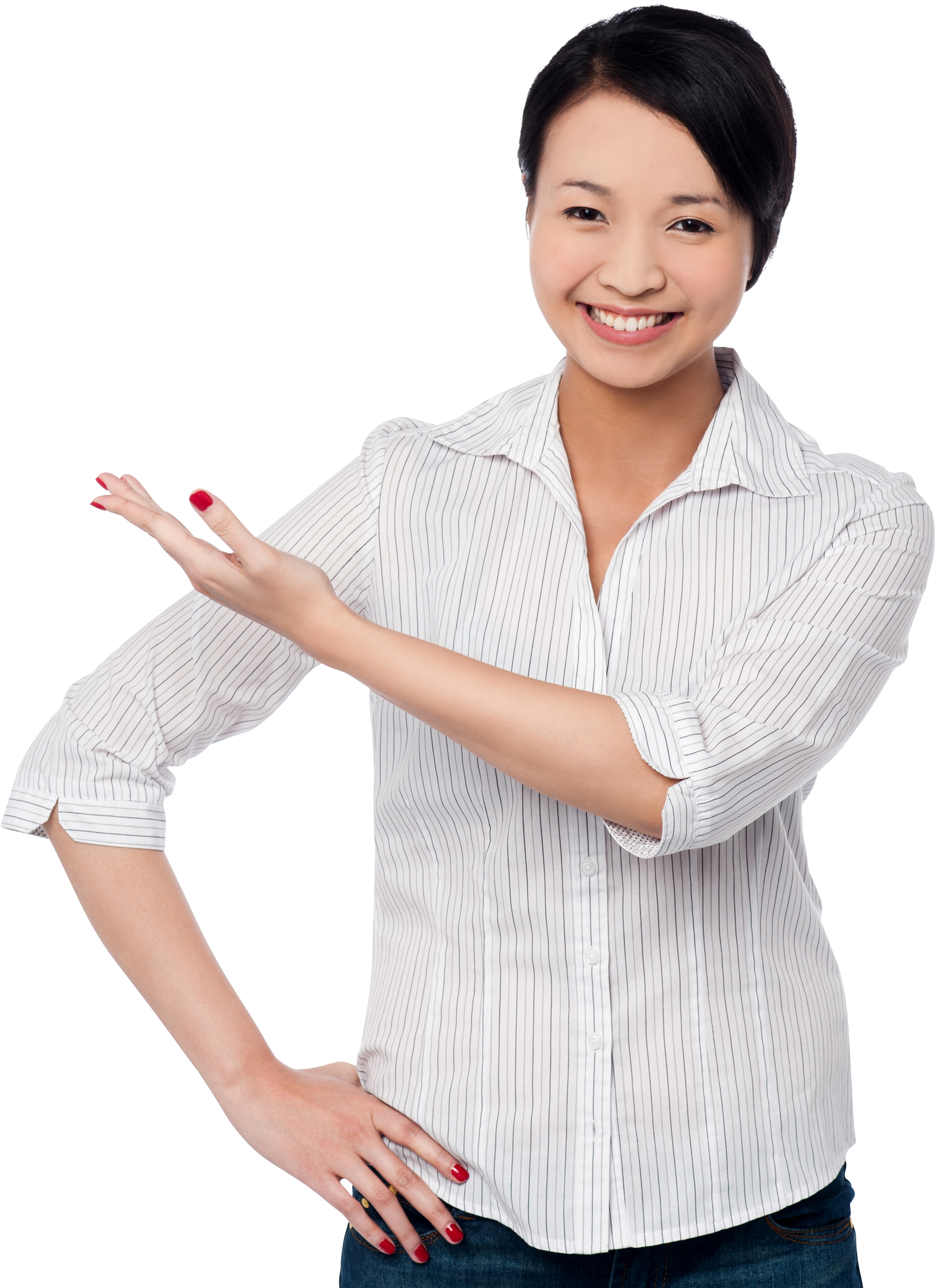 Girl Pointing Left Png Stock Images - Businessperson (4809x3200), Png Download