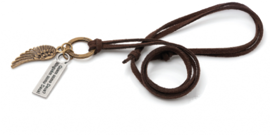 Colar Jovem Cristão Asa Anjo (555x555), Png Download