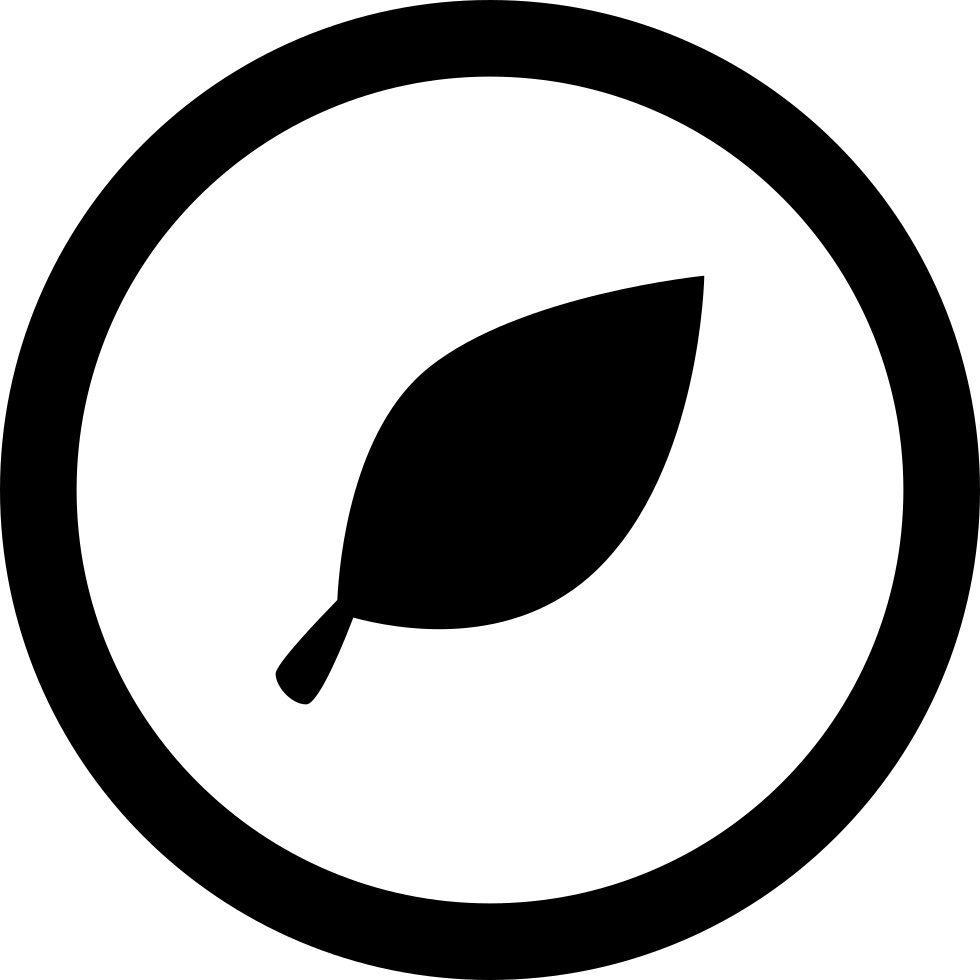 Leaf Shape In A Circle Comments - Twitter Logo Black Png (980x980), Png Download