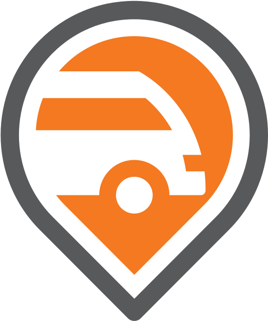Taximap Logo Only Orange Grey - Circle (543x649), Png Download