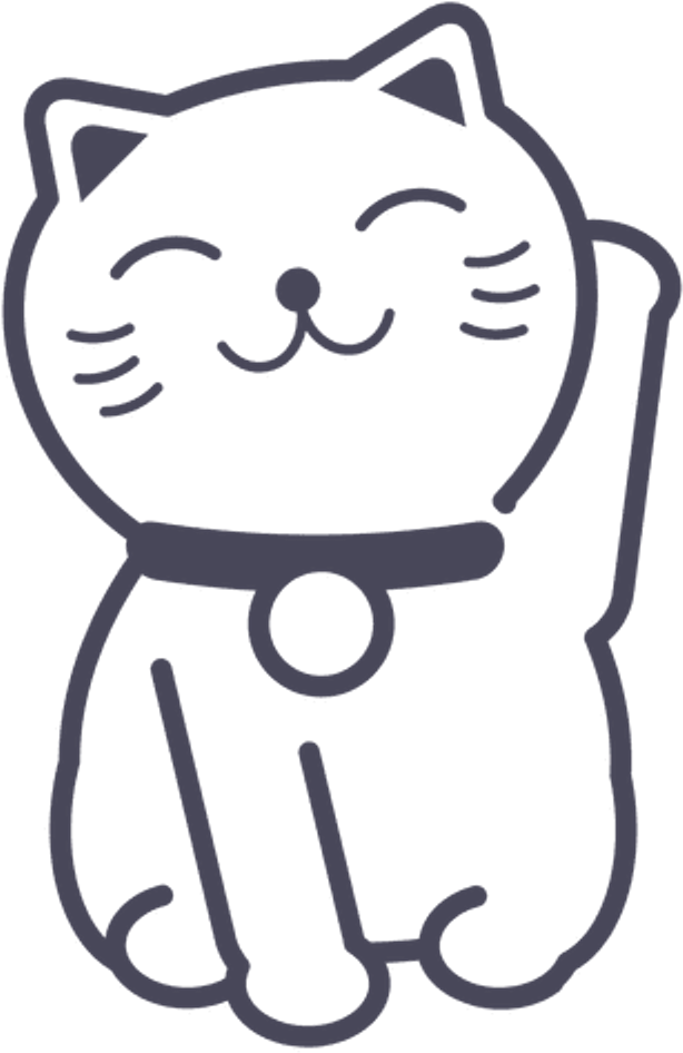 Cat Maneki Neko Luckycat Lucky Manekineko Happy Japanes - Maneki Neko Vector Png (1024x1024), Png Download